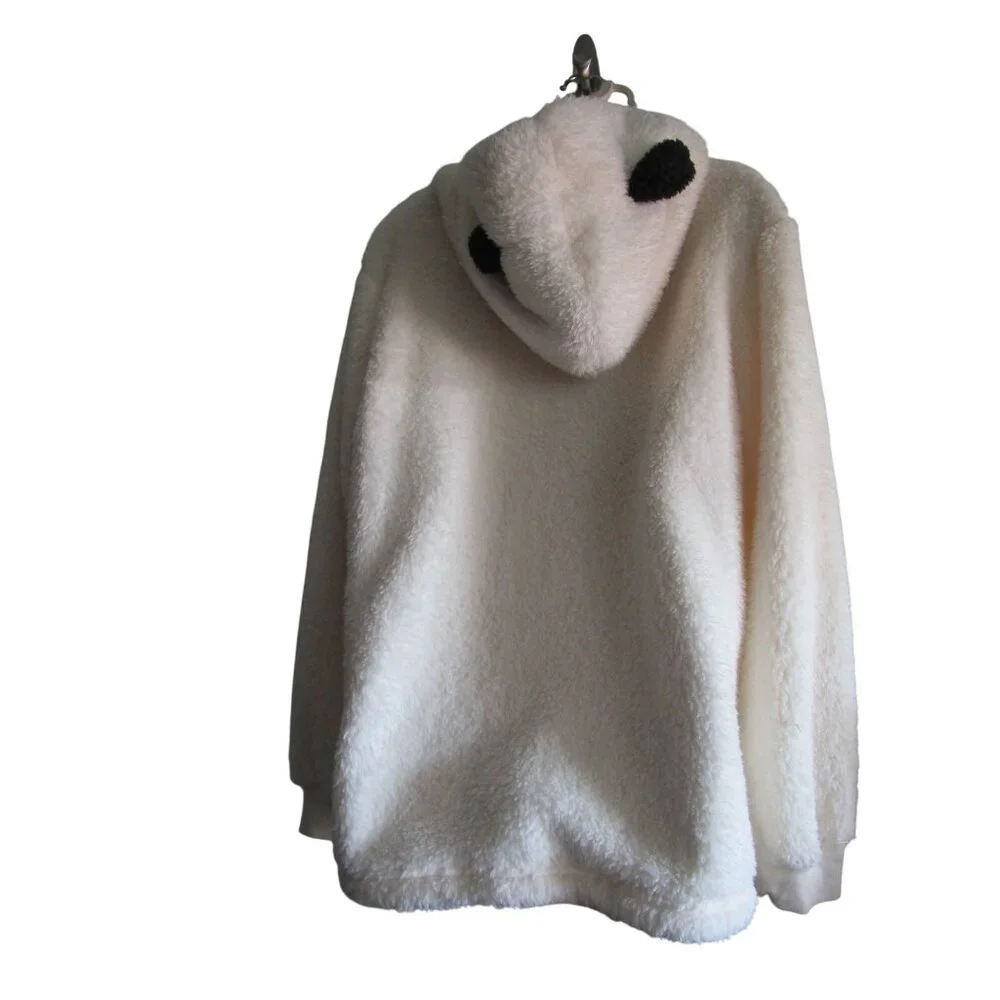 Panda Lounge Sleep Sherpa Hoodie Ears Pouch Pocket Debenhams Ladies 16 GUC - Picture 14 of 16